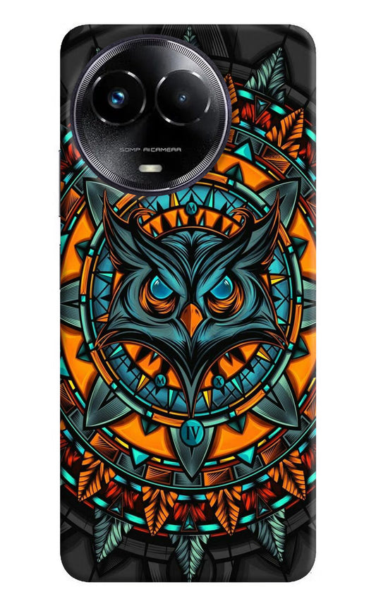 Angry Owl Art Realme Narzo 60x Hard Case Back Cover by Casekaro