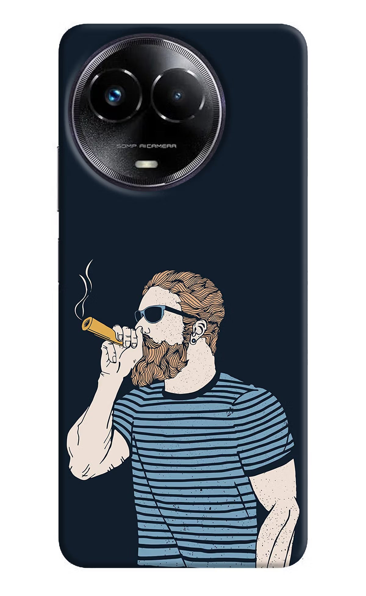 Smoking Realme Narzo 60x Hard Case Back Cover by Casekaro