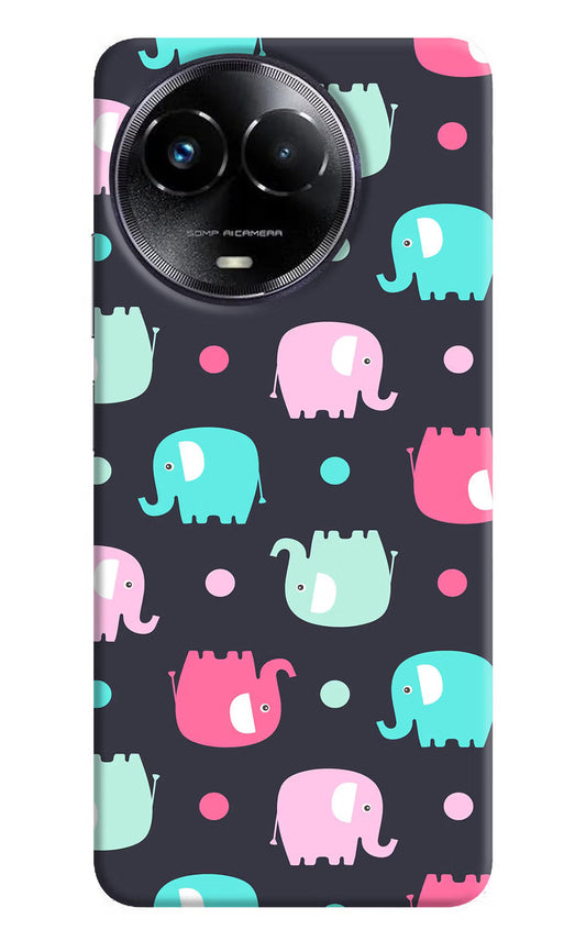 Elephants Realme Narzo 60x Hard Case Back Cover by Casekaro