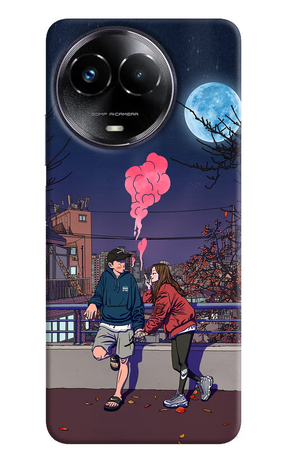 Chilling Couple Realme Narzo 60x Hard Case Back Cover by Casekaro