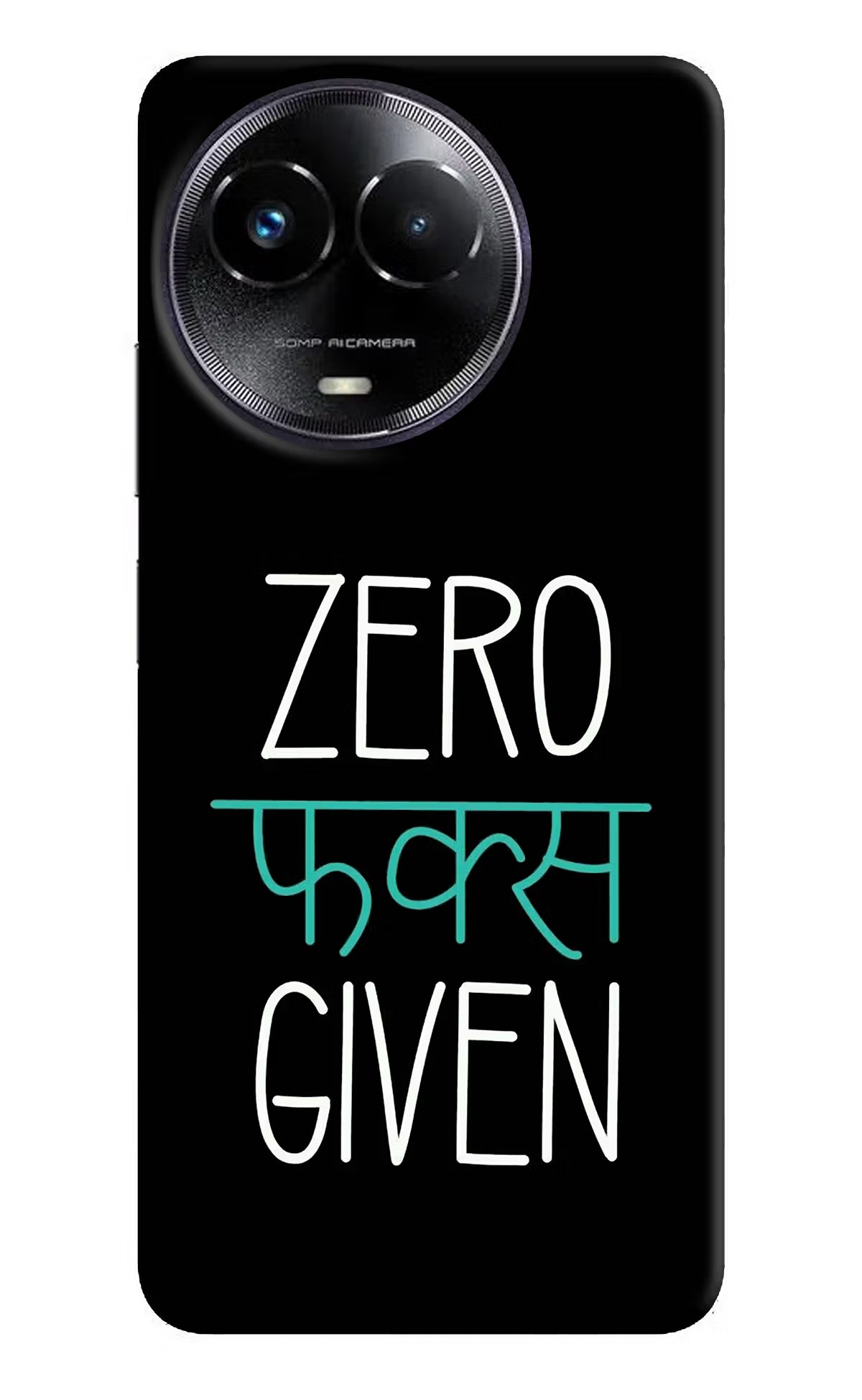 Zero Fucks Given Realme Narzo 60x Hard Case Back Cover by Casekaro