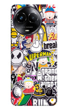 Sticker Bomb Realme Narzo 60x Hard Case Back Cover by Casekaro