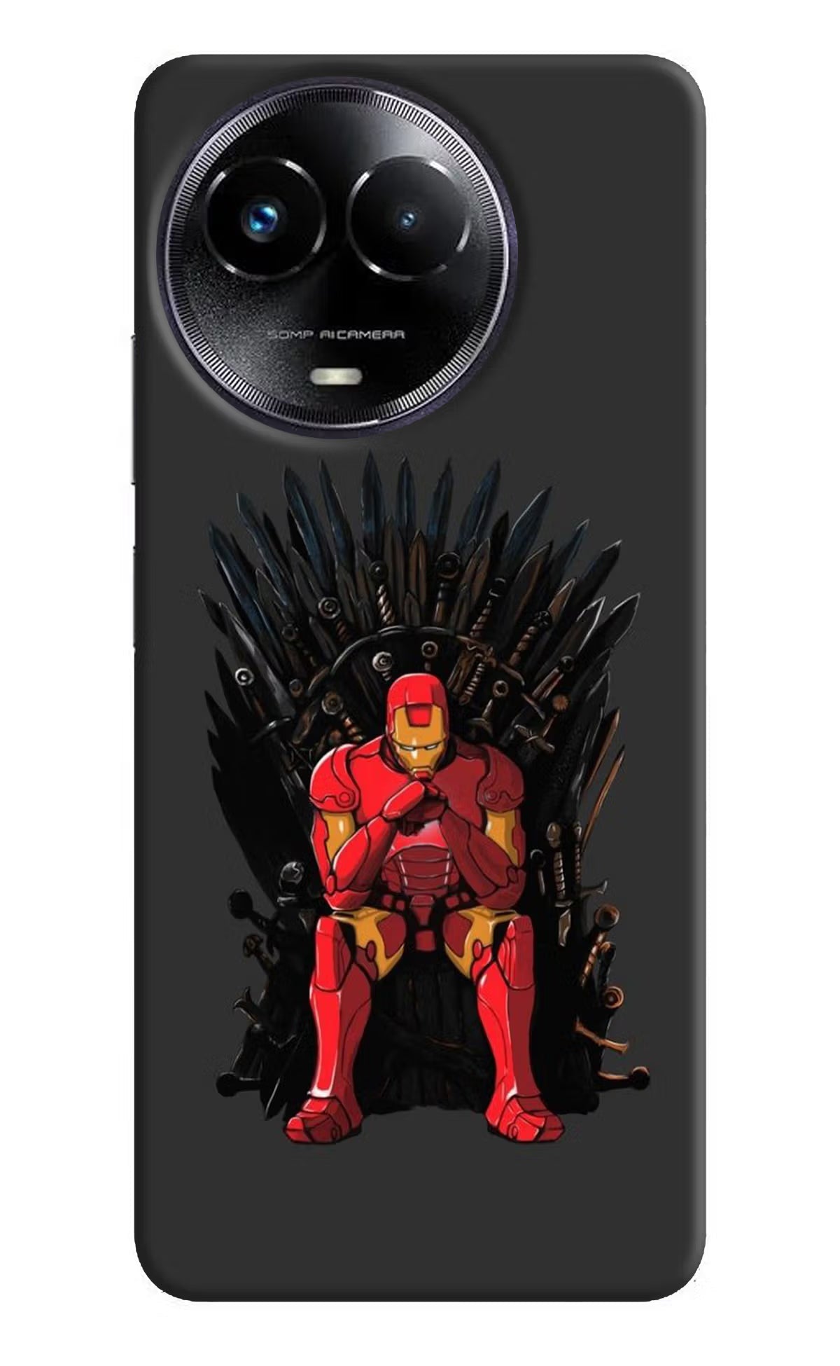 Ironman Throne Realme Narzo 60x Hard Case Back Cover by Casekaro