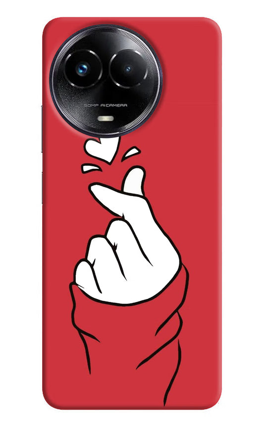 Korean Love Sign Realme Narzo 60x Hard Case Back Cover by Casekaro