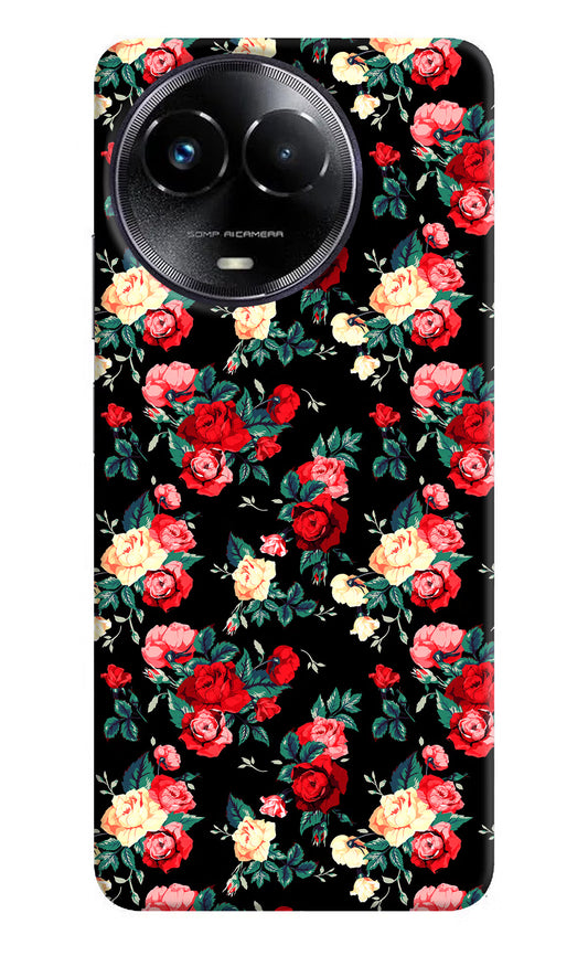 Rose Pattern Realme Narzo 60x Hard Case Back Cover by Casekaro