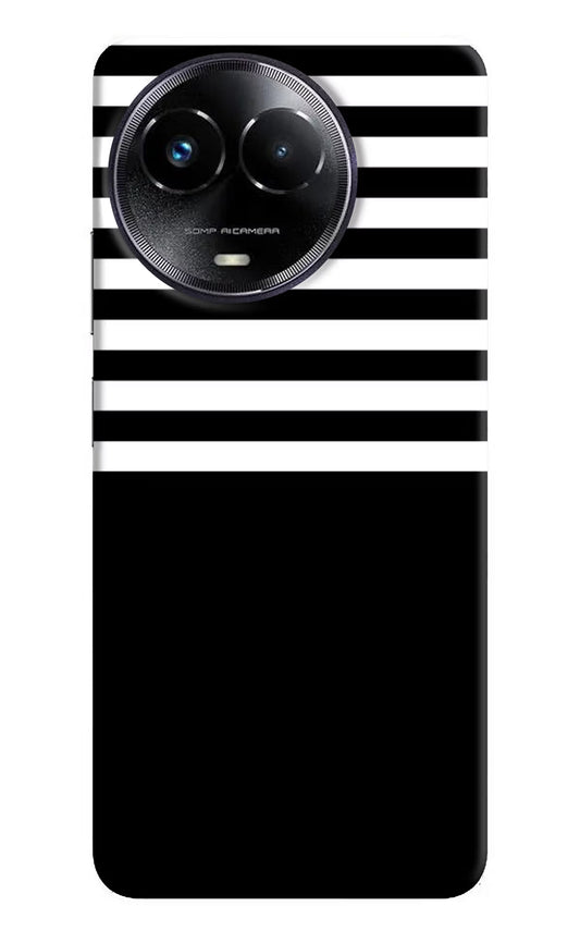 Black and White Print Realme Narzo 60x Hard Case Back Cover by Casekaro