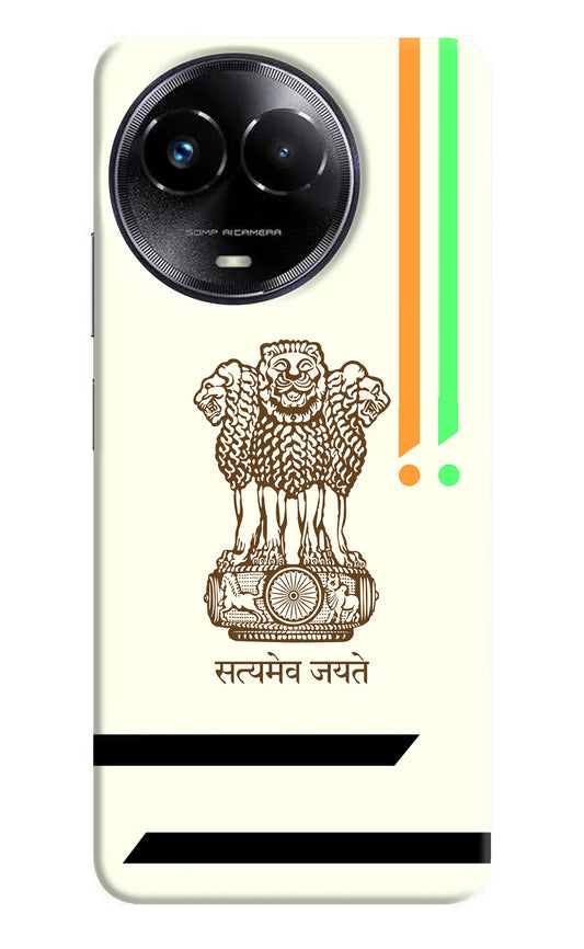 Satyamev Jayate Brown Logo Realme Narzo 60x Hard Case Back Cover by Casekaro
