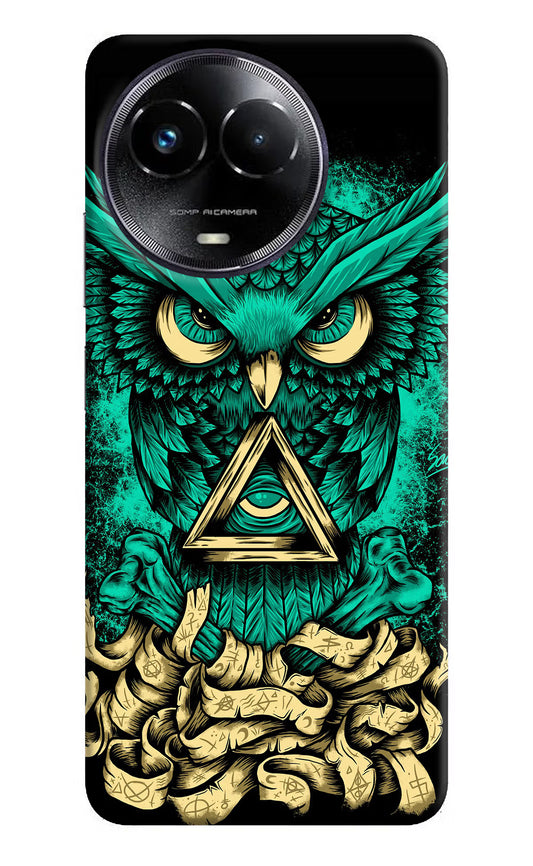 Green Owl Realme Narzo 60x Hard Case Back Cover by Casekaro