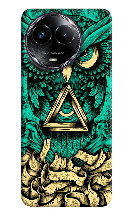 Green Owl Realme Narzo 60x Hard Case Back Cover by Casekaro