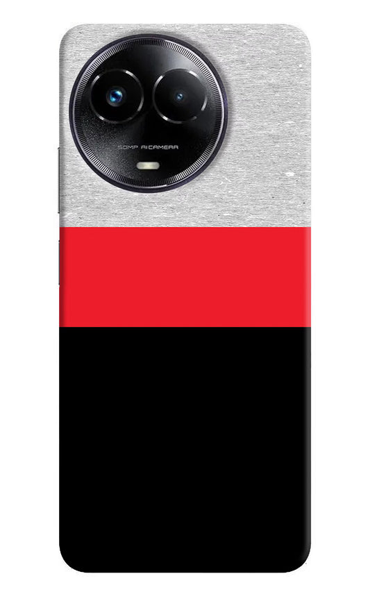 Tri Color Pattern Realme Narzo 60x Hard Case Back Cover by Casekaro