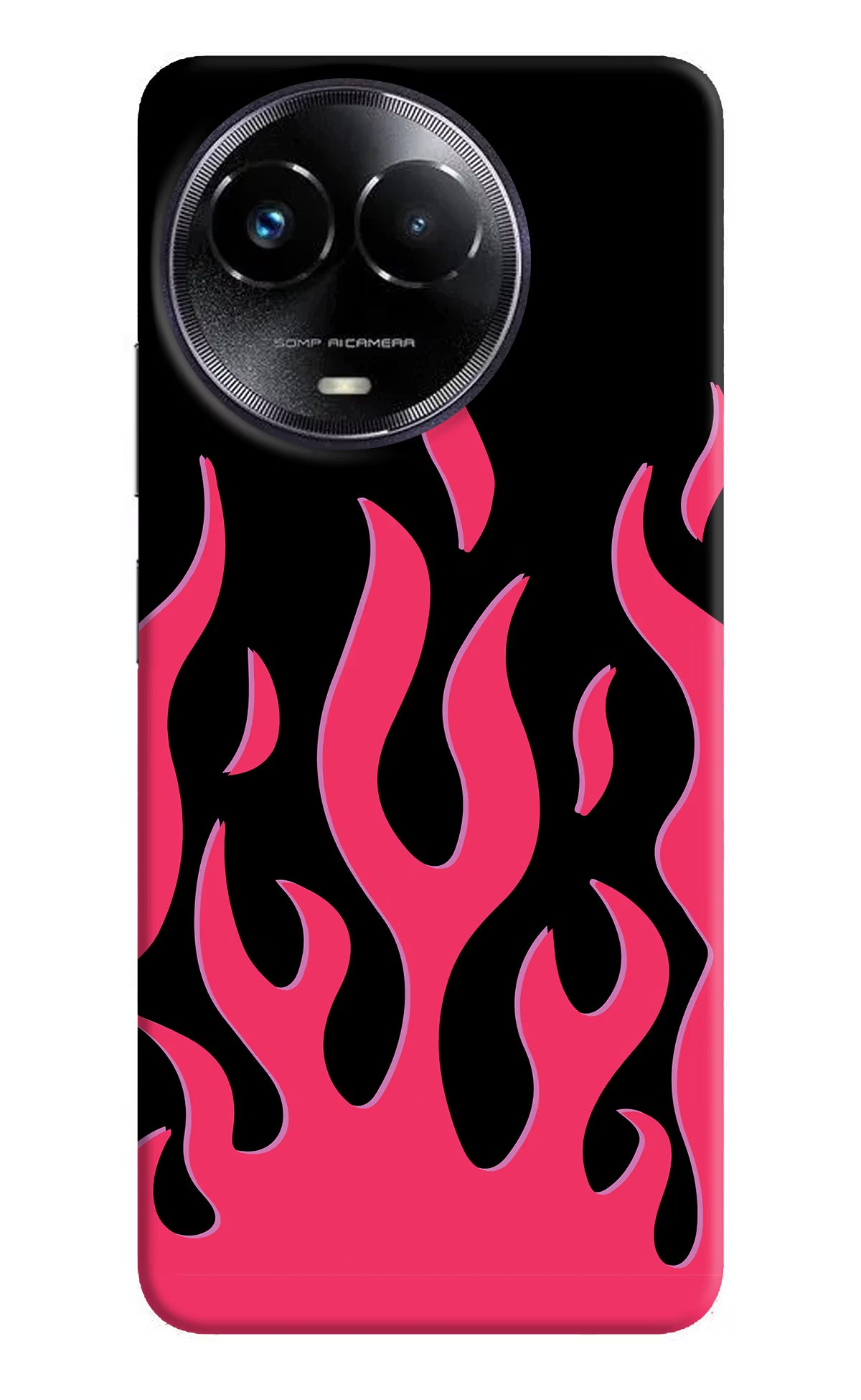 Fire Flames Realme Narzo 60x Hard Case Back Cover by Casekaro
