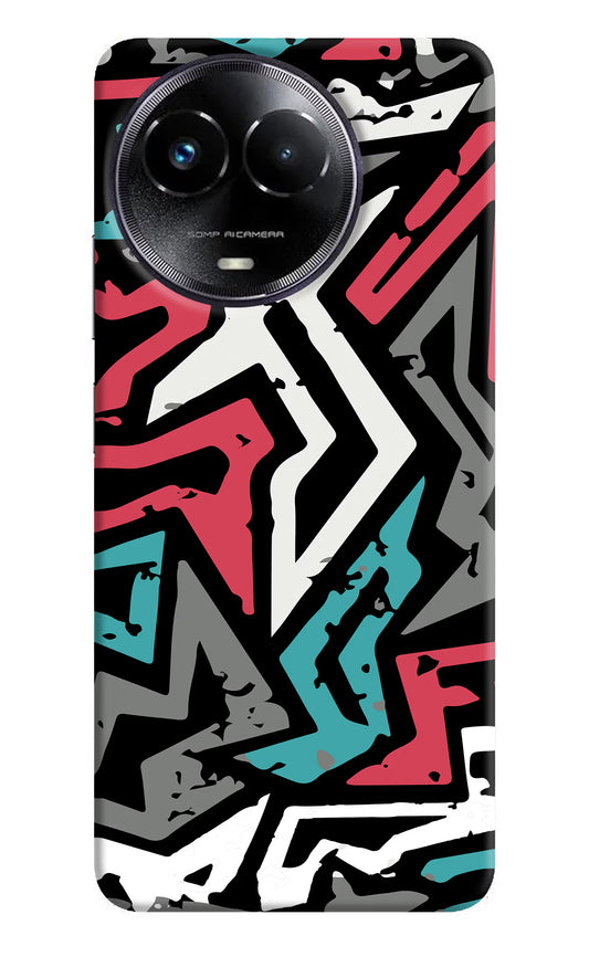 Geometric Graffiti Realme Narzo 60x Hard Case Back Cover by Casekaro
