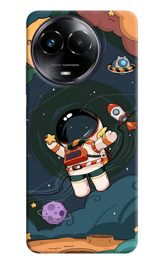 Cartoon Astronaut Realme Narzo 60x Hard Case Back Cover by Casekaro