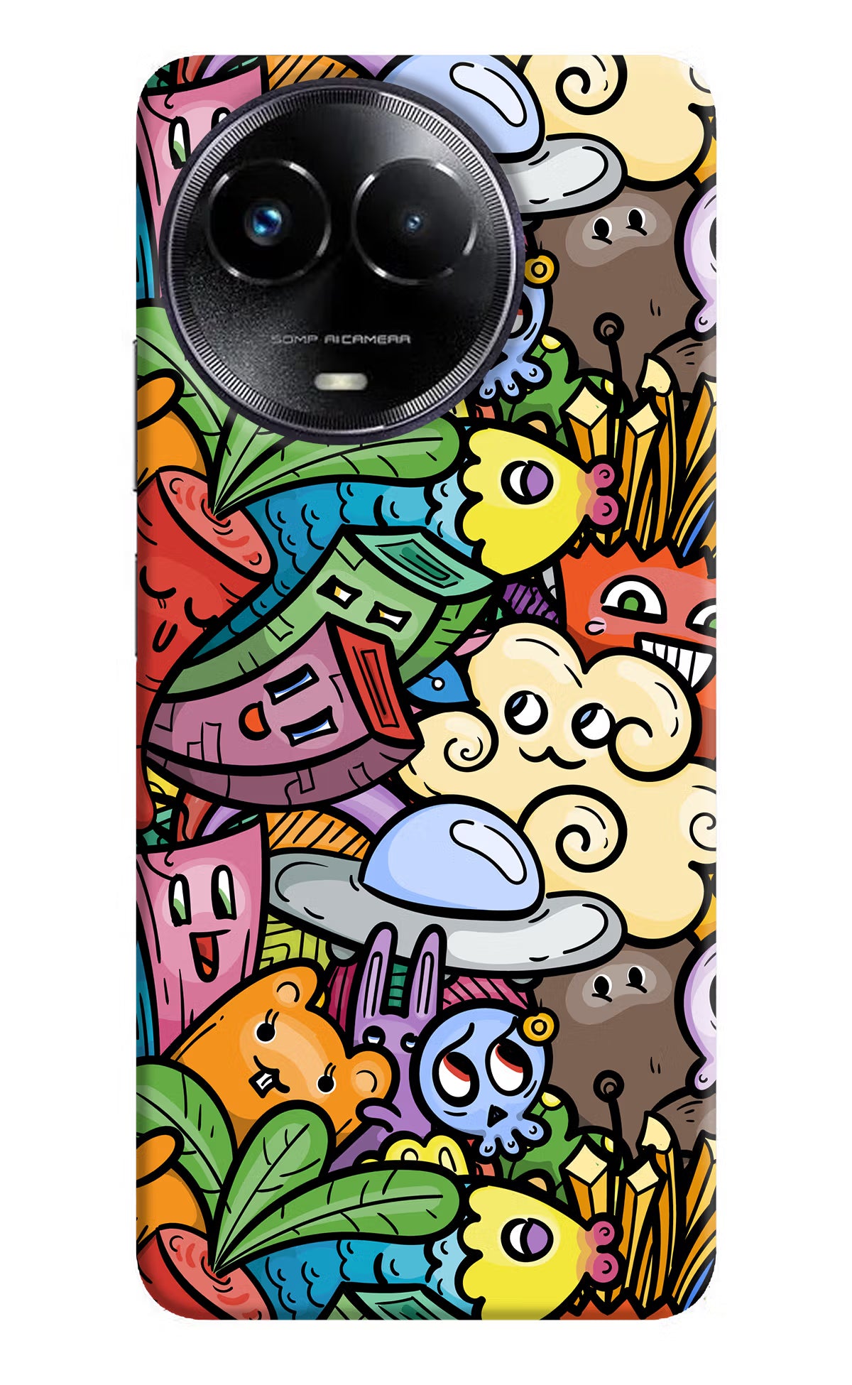 Veggie Doodle Realme Narzo 60x Hard Case Back Cover by Casekaro