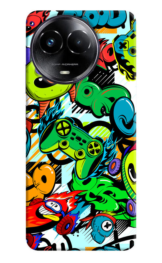 Game Doodle Realme Narzo 60x Hard Case Back Cover by Casekaro