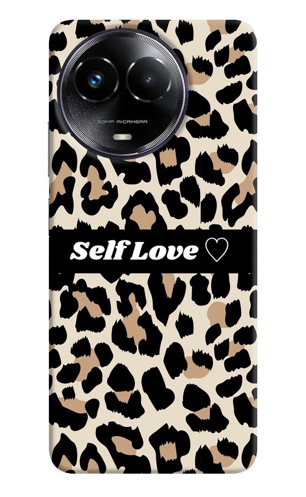 Leopard Print Self Love Realme Narzo 60x Hard Case Back Cover by Casekaro