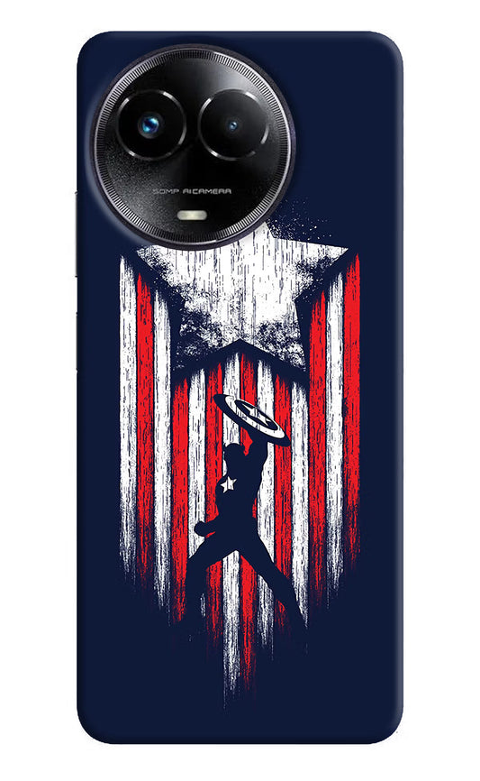 Captain America Marvel Art Realme Narzo 60x Hard Case Back Cover by Casekaro