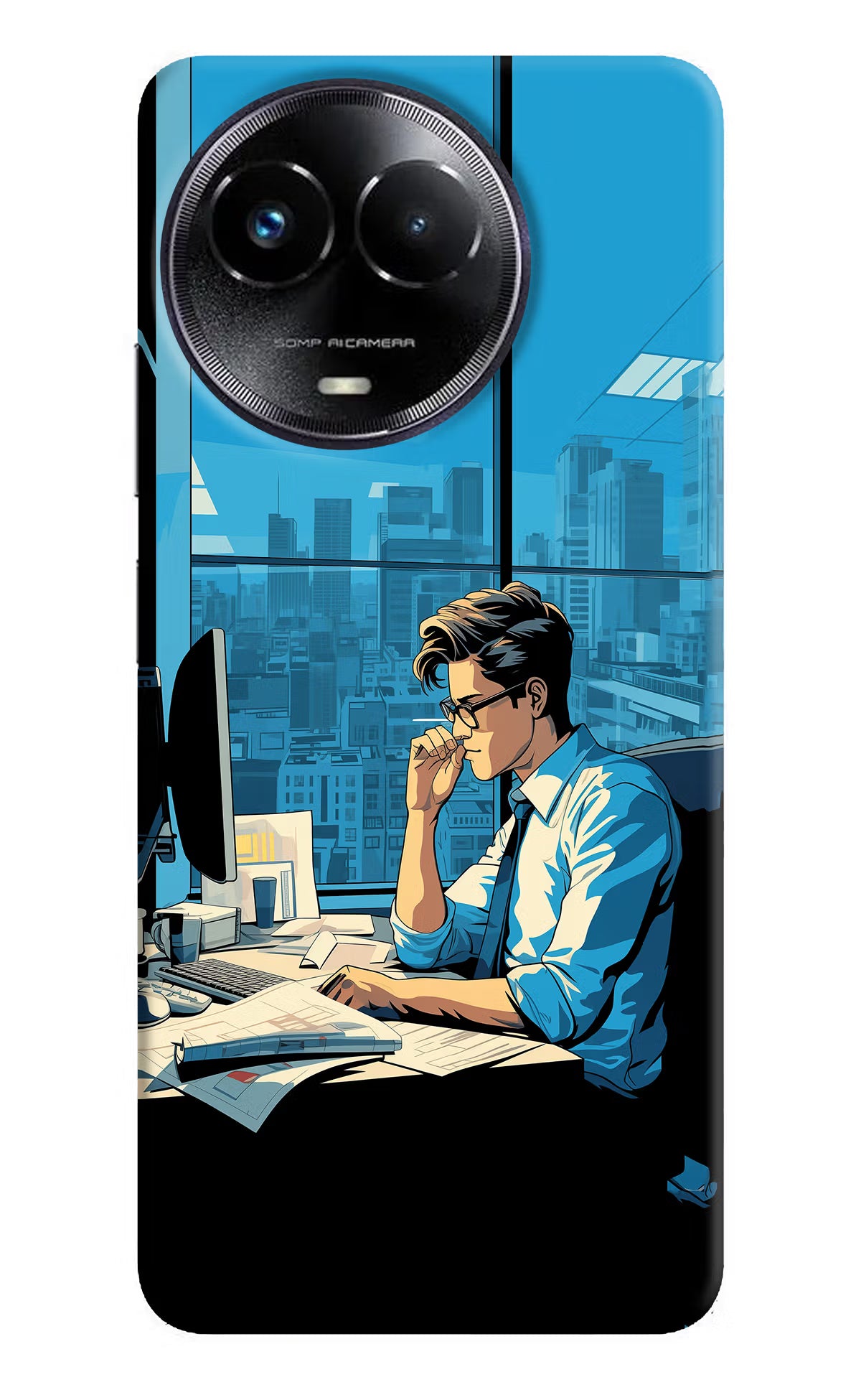 Focused Hustler (AI Generated) Realme Narzo 60x Hard Case Back Cover by Casekaro