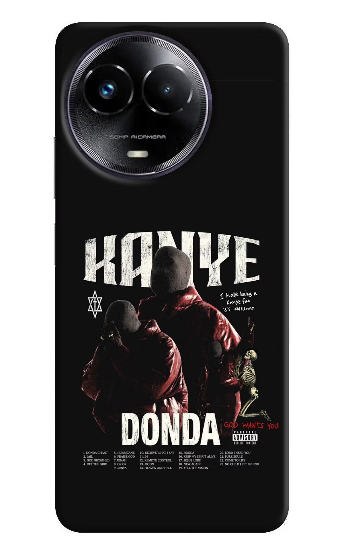 Donda Kanye West Realme Narzo 60x Hard Case Back Cover by Casekaro