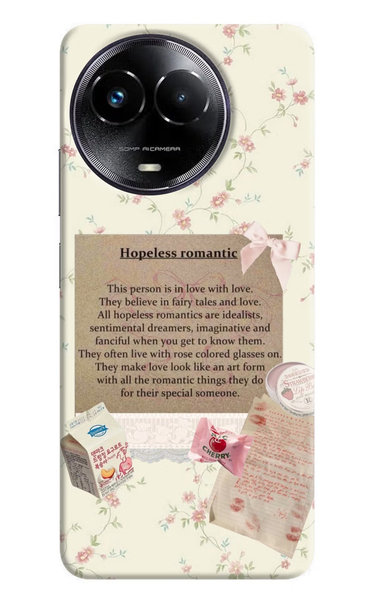 Hopeless Romantic Realme Narzo 60x Hard Case Back Cover by Casekaro
