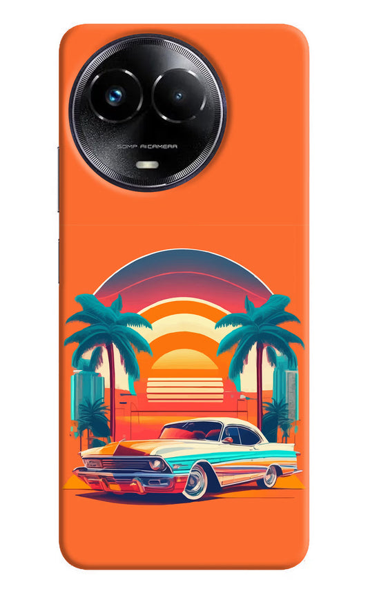 Palm Drive 80s Realme Narzo 60x Hard Case Back Cover by Casekaro