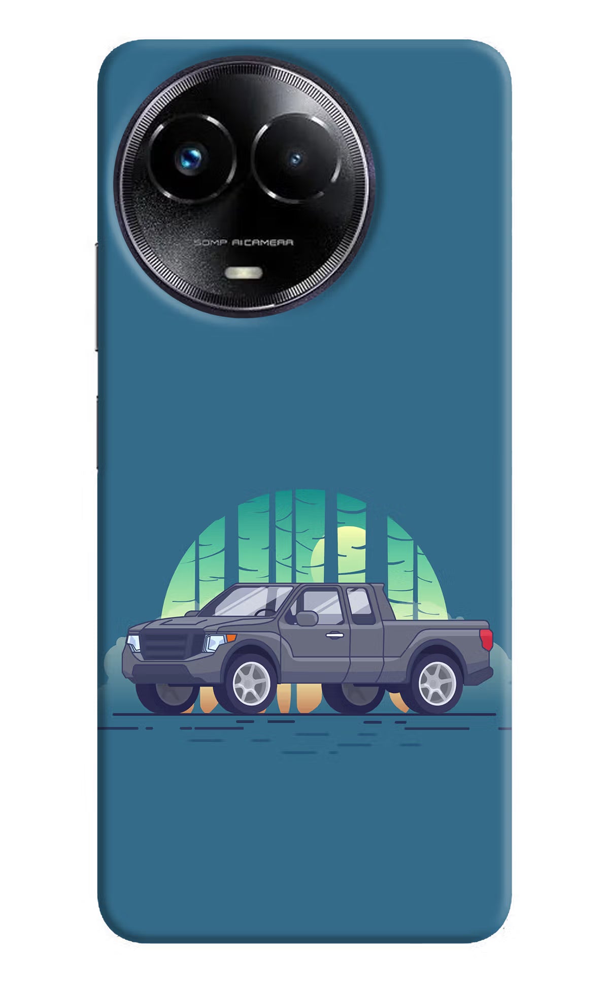 Retro Garage Vibe Realme Narzo 60x Hard Case Back Cover by Casekaro