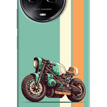 Striped Moto Drift Realme Narzo 60x Hard Case Back Cover by Casekaro