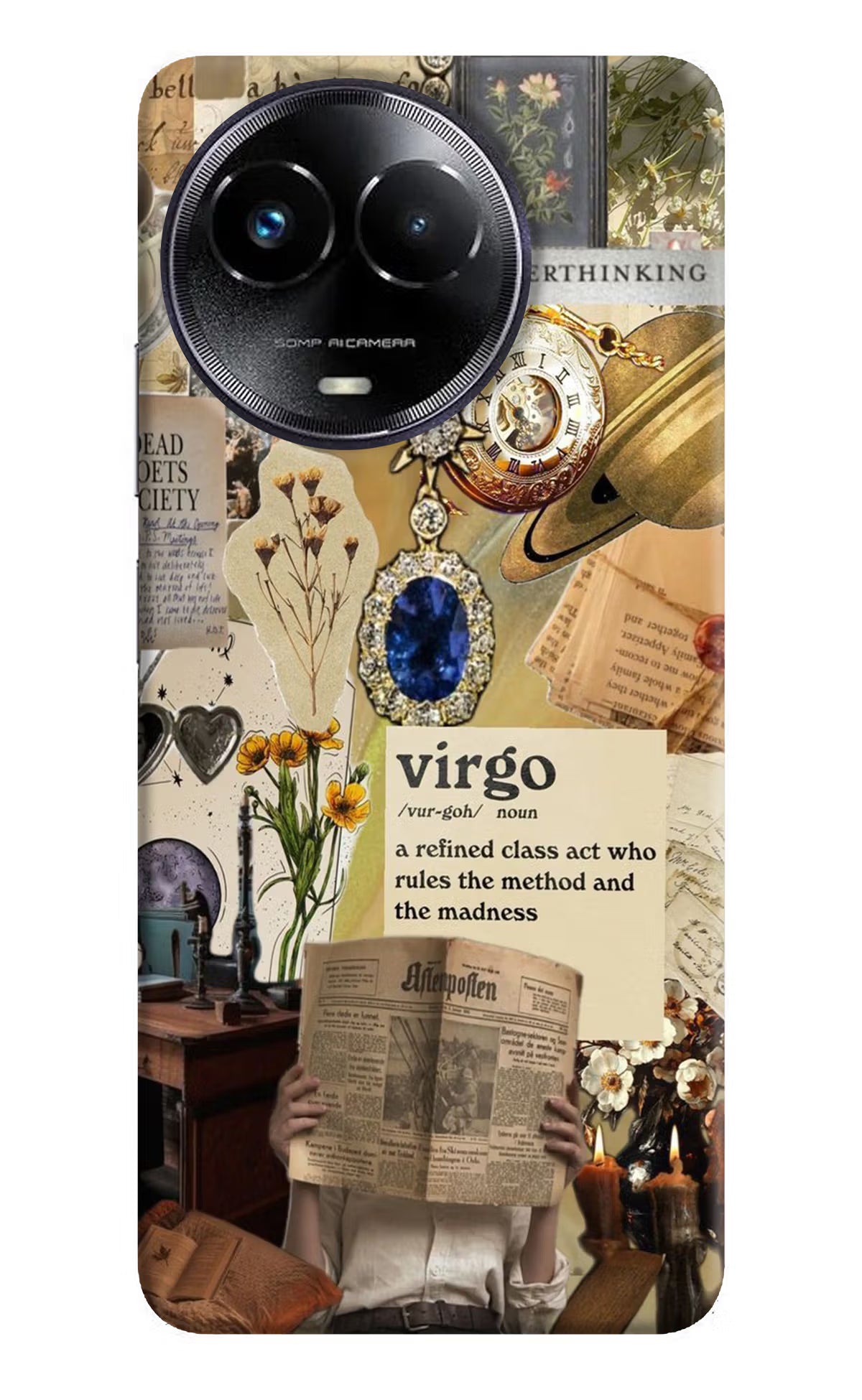 Virgo Zodiac Realme Narzo 60x Hard Case Back Cover by Casekaro