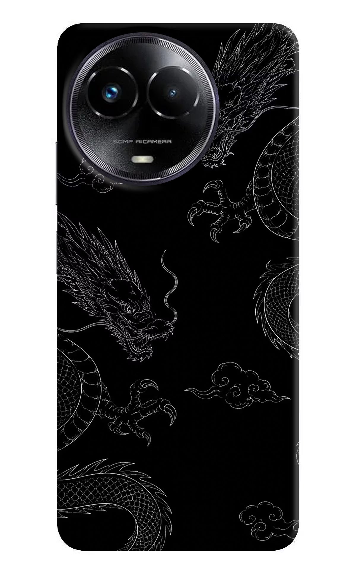 Twin Dragons Realme Narzo 60x Hard Case Back Cover by Casekaro