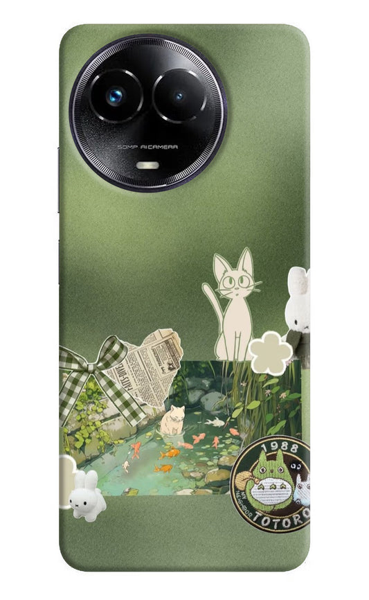 Aesthetic anime Realme Narzo 60x Hard Case Back Cover by Casekaro