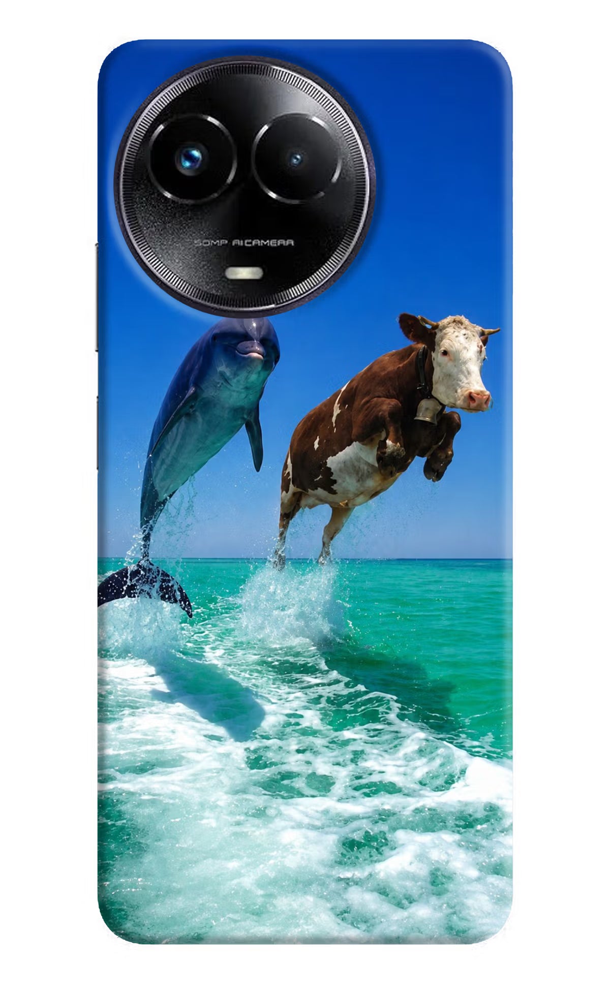 Dolphin vs Cow Realme Narzo 60x Back Cover