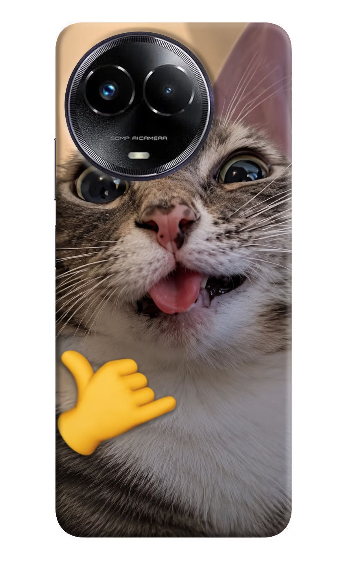 Silly Cat Call Realme Narzo 60x Hard Case Back Cover by Casekaro