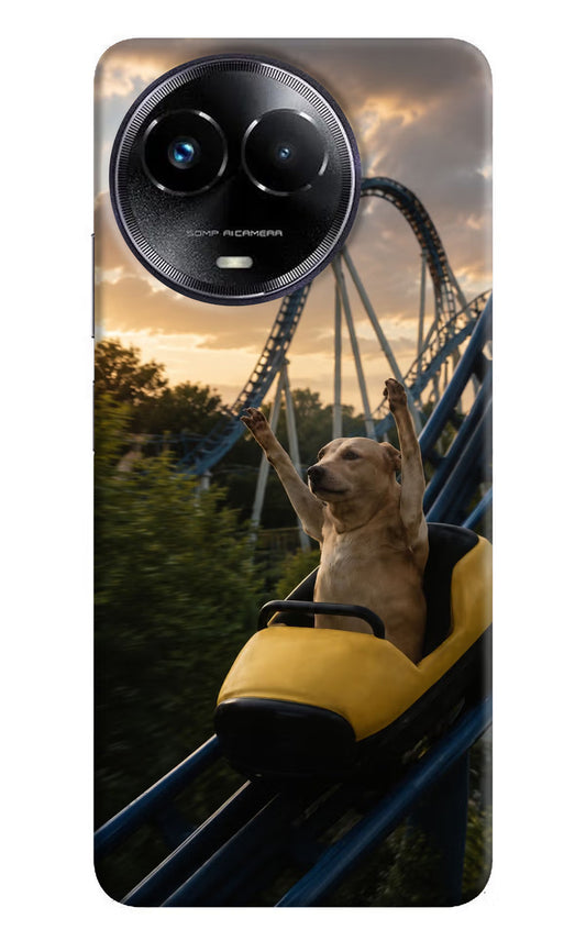 Rollercoaster Dog Realme Narzo 60x Hard Case Back Cover by Casekaro