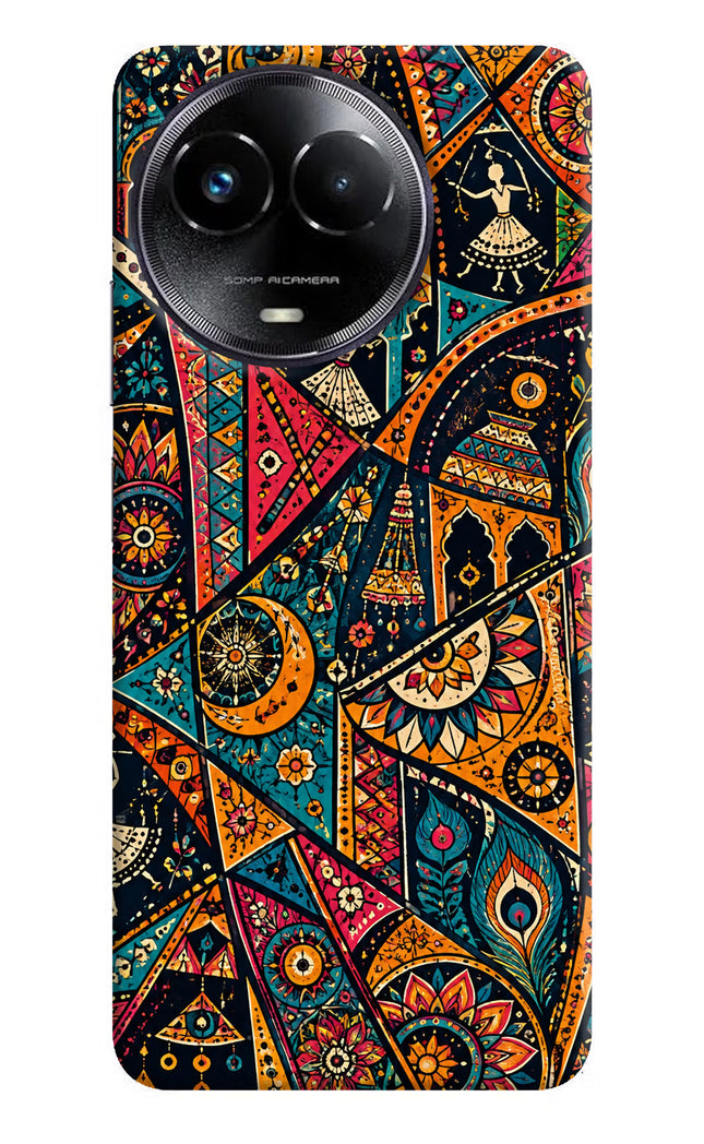 Folk Print Realme Narzo 60x Hard Case Back Cover by Casekaro