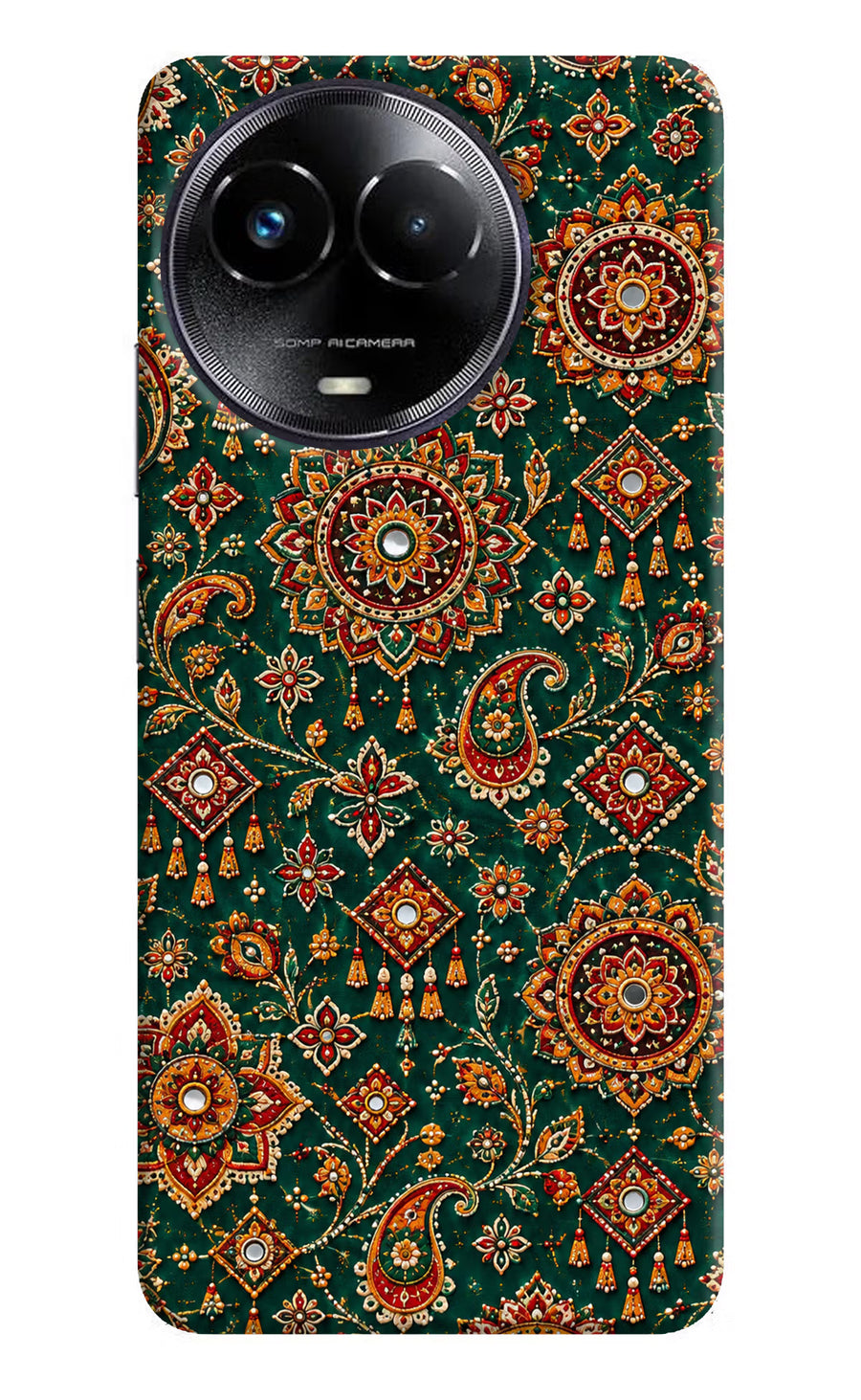Green Pataka Realme Narzo 60x Back Cover, Hard case