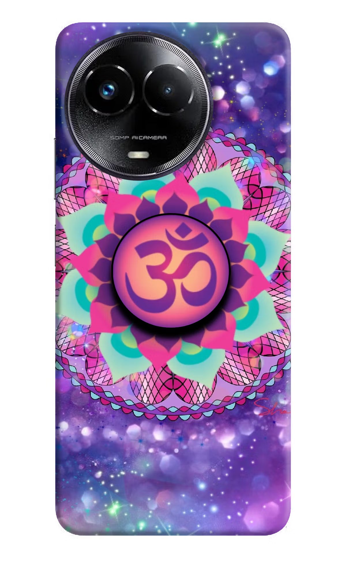 Om Purple Realme Narzo 60x Pop Case by Casekaro