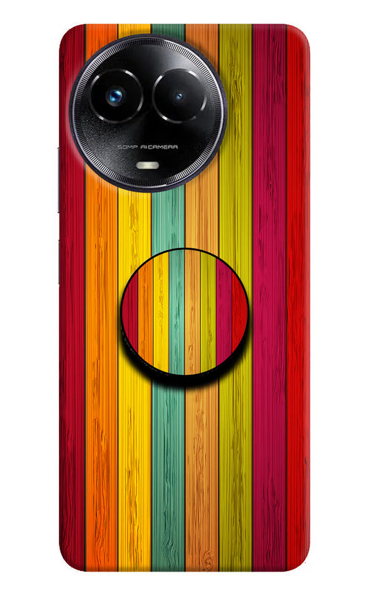 Multicolor Wooden Realme Narzo 60x Pop Case by Casekaro