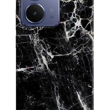 Black Marble Texture Realme P3 Ultra 5G Hard Case Back Cover by Casekaro