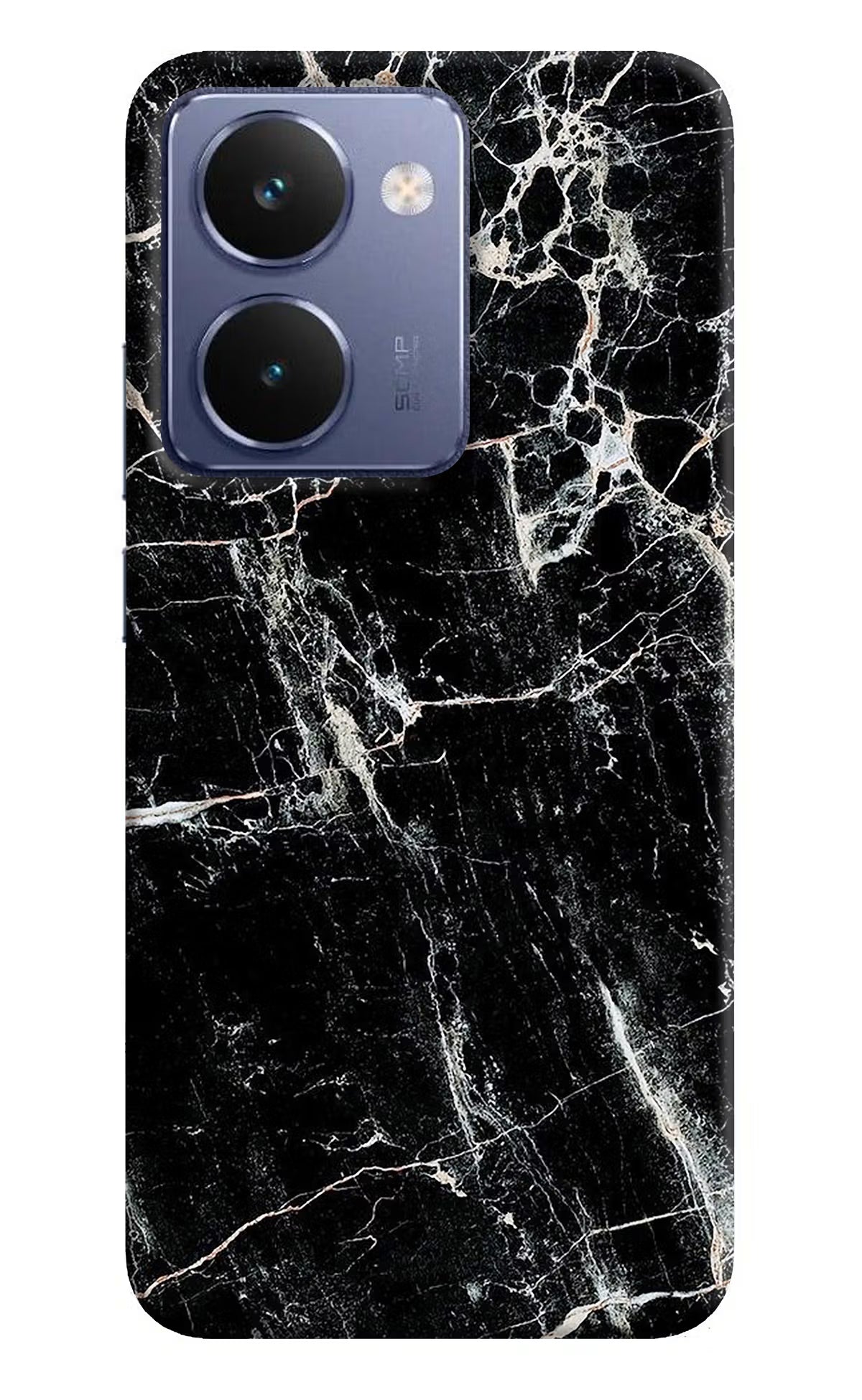 Black Marble Texture Realme P3 Ultra 5G Hard Case Back Cover by Casekaro