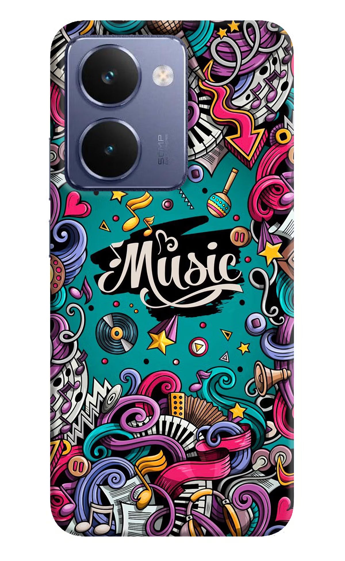 Music Graffiti Realme P3 Ultra 5G Hard Case Back Cover by Casekaro