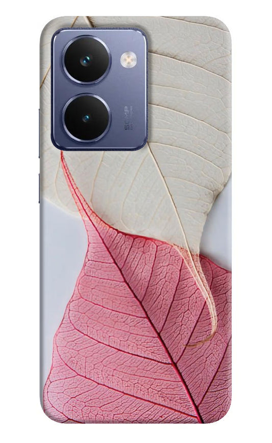 White Pink Leaf Realme P3 Ultra 5G Hard Case Back Cover by Casekaro