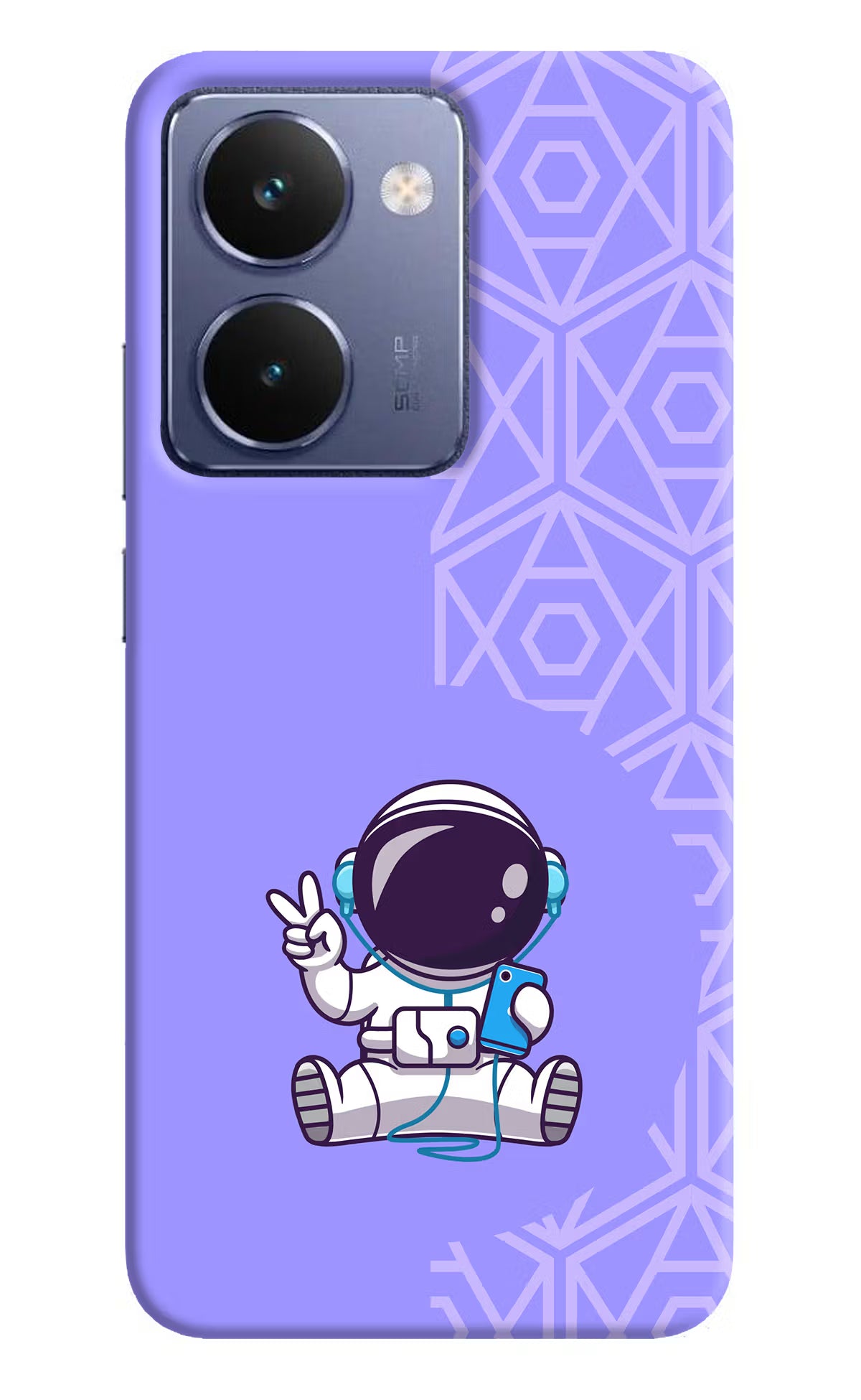 Cute Astronaut Chilling Realme P3 Ultra 5G Hard Case Back Cover by Casekaro