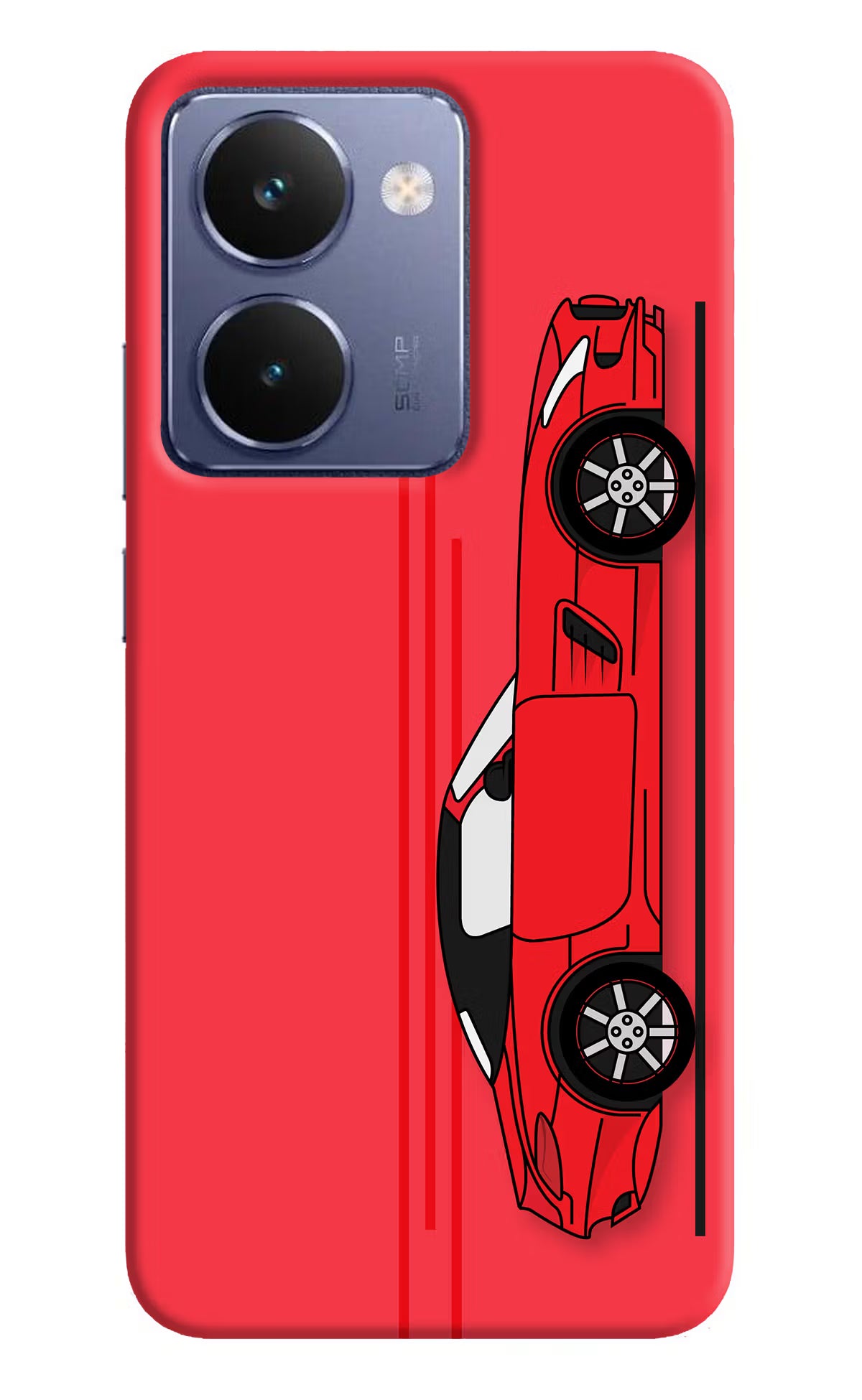 Red Velocity Realme P3 Ultra 5G Hard Case Back Cover by Casekaro