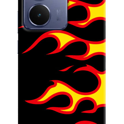 Side Sweep Flames Realme P3 Ultra 5G Hard Case Back Cover by Casekaro