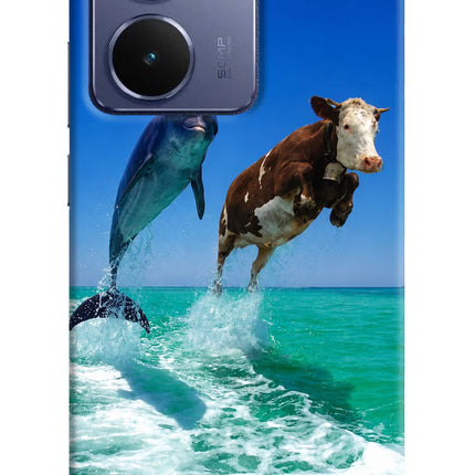 Dolphin vs Cow Realme P3 Ultra 5G Hard Case Back Cover by Casekaro