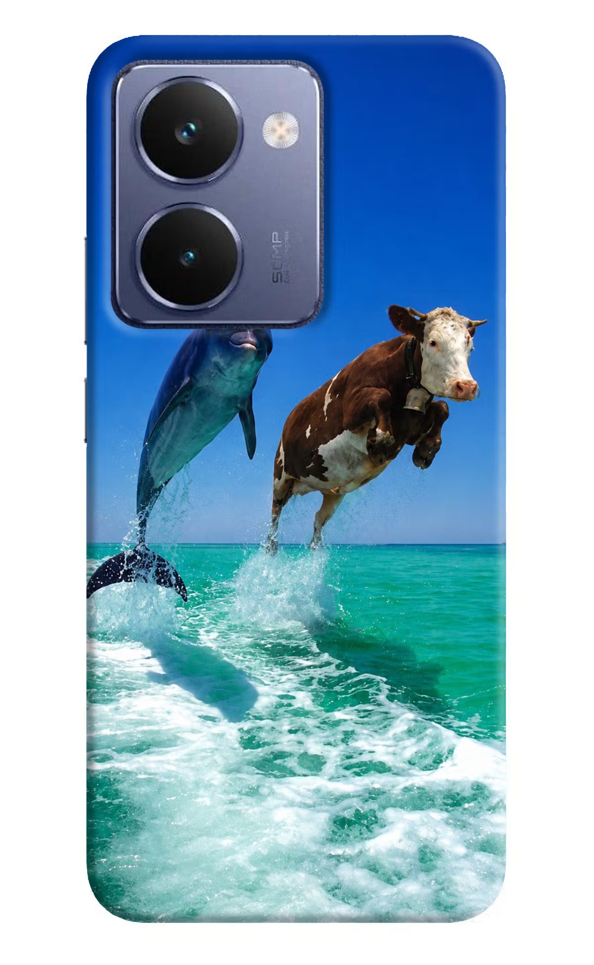 Dolphin vs Cow Realme P3 Ultra 5G Hard Case Back Cover by Casekaro