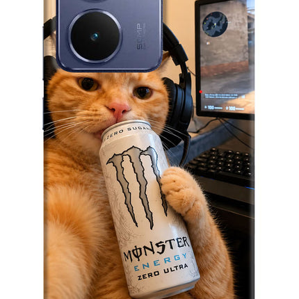 Gamer Cat Energy Realme P3 Ultra 5G Hard Case Back Cover by Casekaro