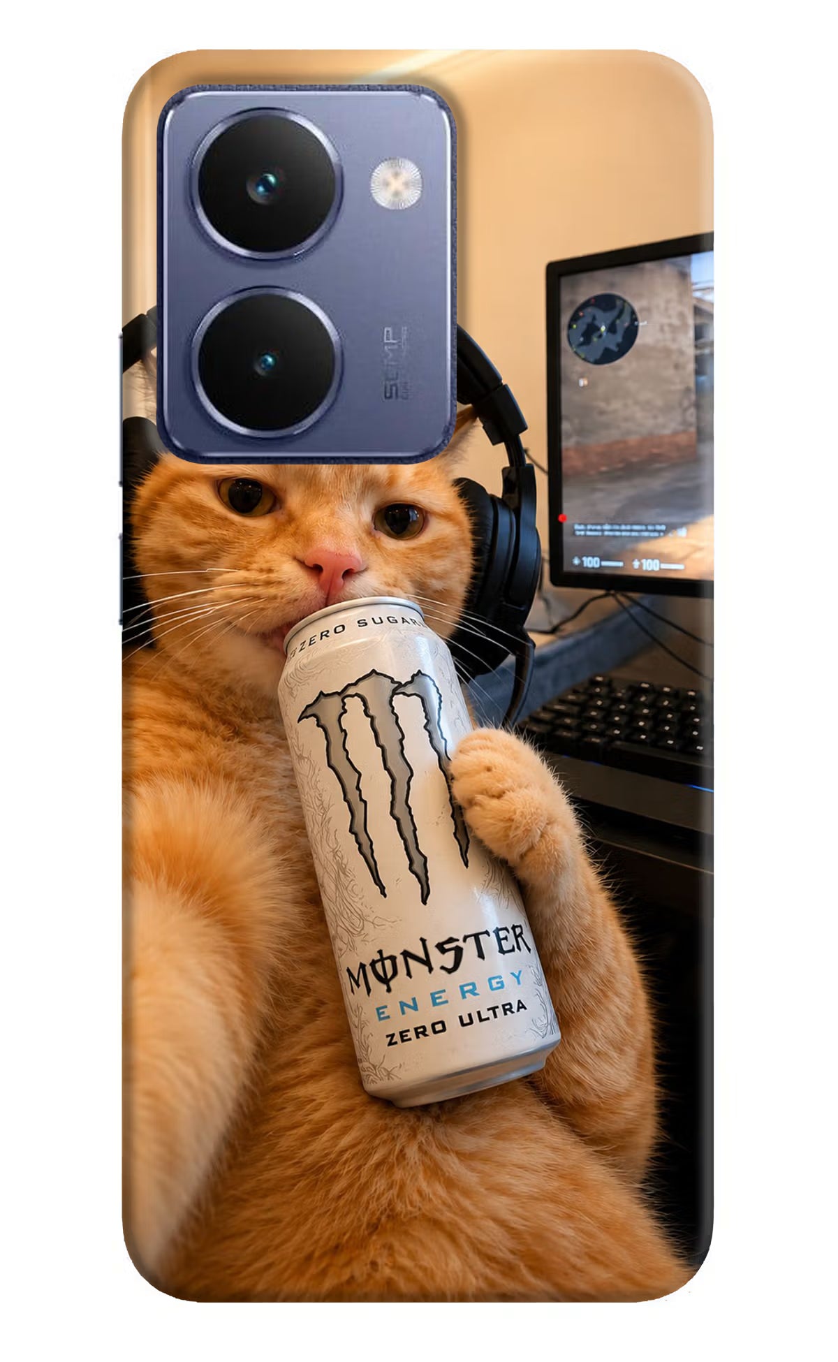 Gamer Cat Energy Realme P3 Ultra 5G Back Cover