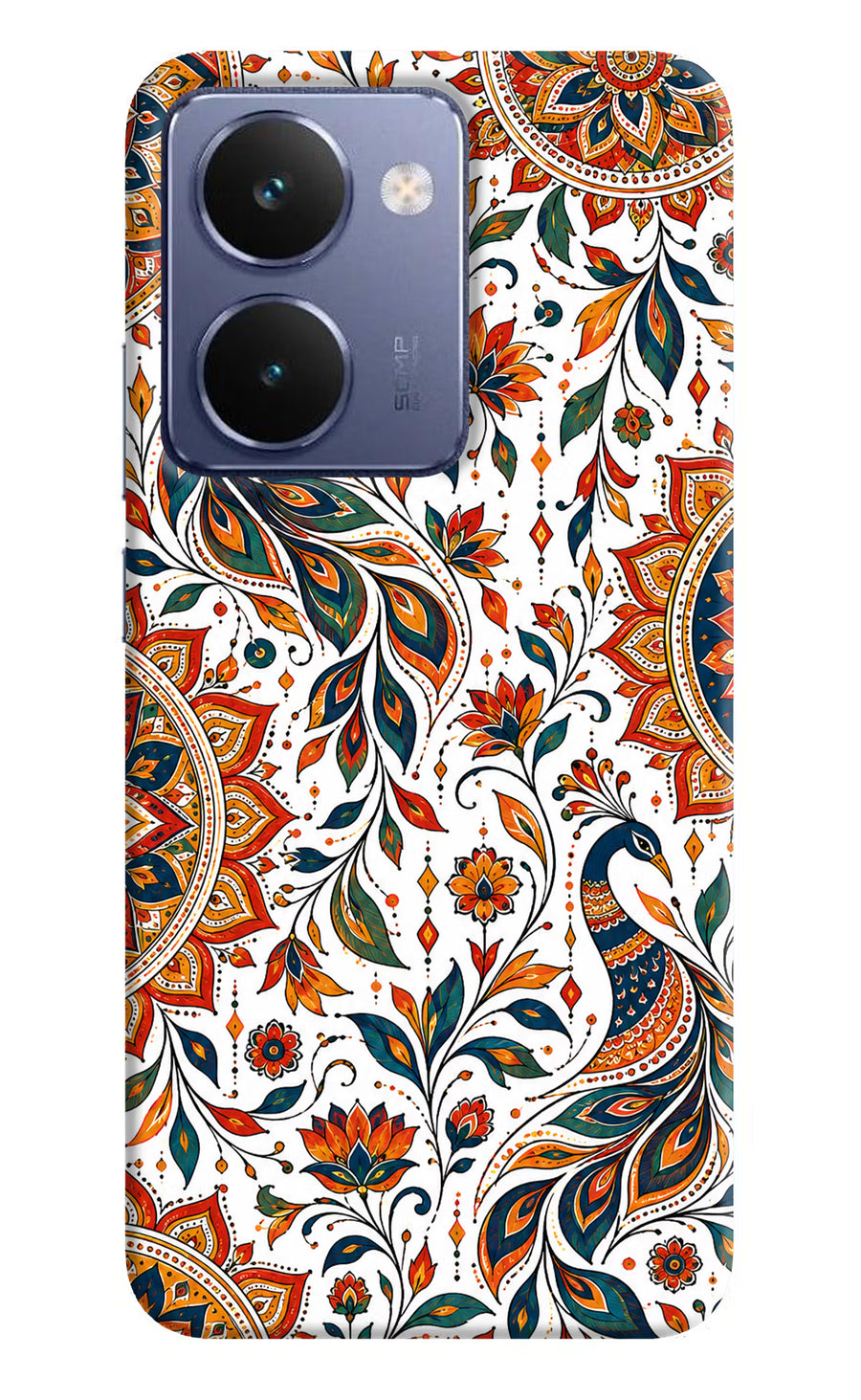 White Mayura Realme P3 Ultra 5G Back Cover, Hard case