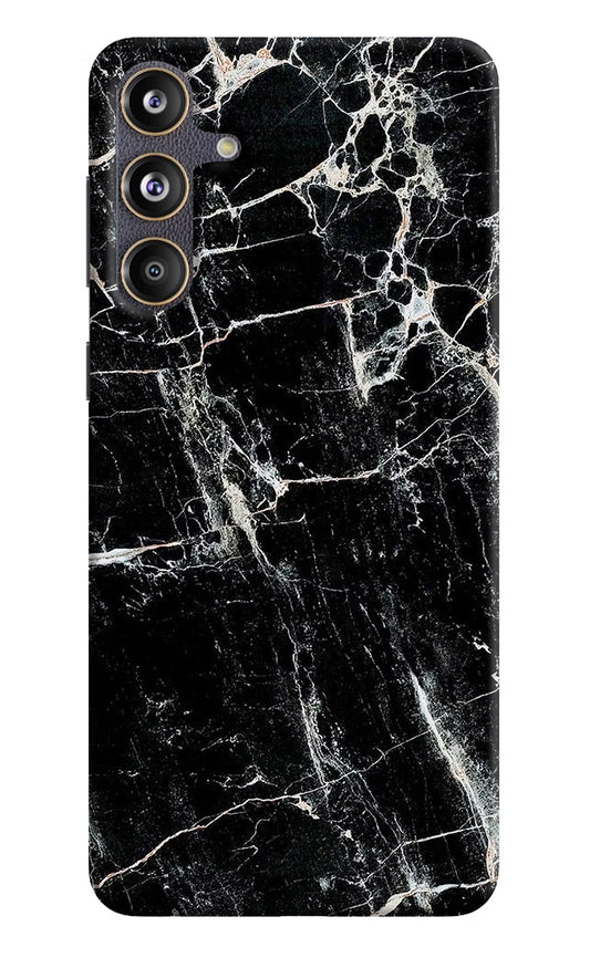 Black Marble Texture Samsung F55 5G Hard Case Back Cover by Casekaro
